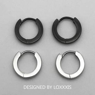 Loxxxis 简约精致弧面耳扣 小众设计冷淡风耳钉钛钢个性小巧耳环