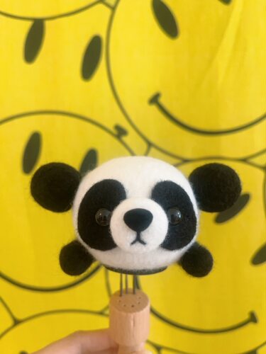 保时捷羊毛熊猫罗盘摆件装饰帕拉梅拉718卡宴macan玛卡钟表摆件