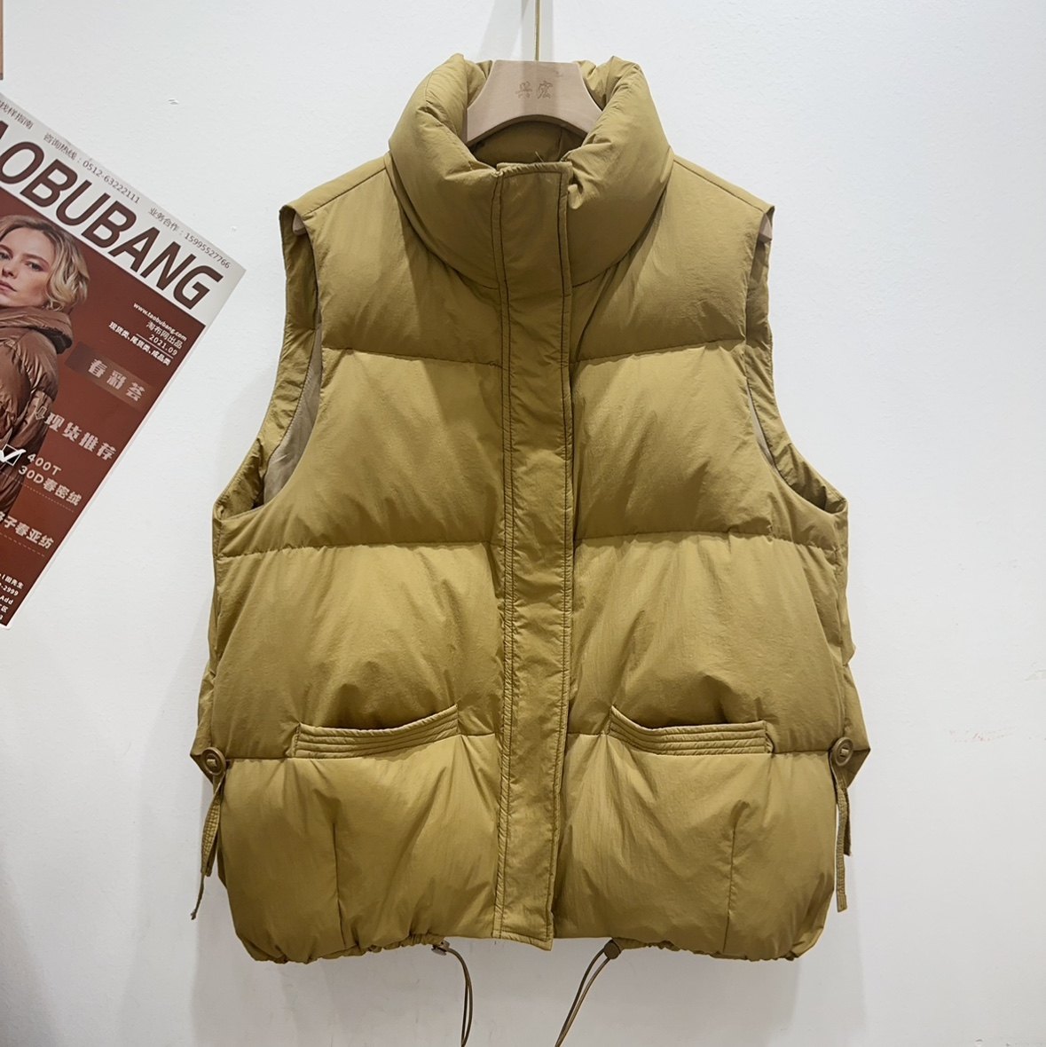 2024冬新款韩版立领白鸭绒羽绒服马甲女短款宽松外穿坎肩背心马夹