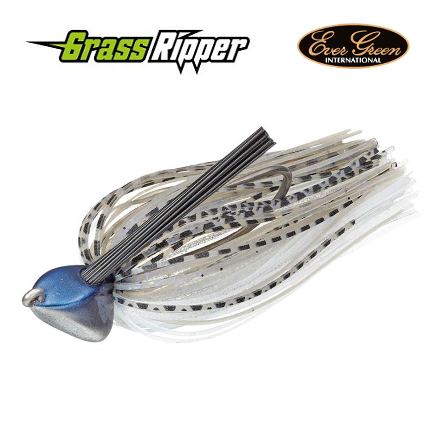 日本EVERGREEN草区障碍游动JIG障碍跳底胡须佬路亚饵GrassRipper