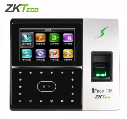 ZKTeco/熵基科技iface702人脸识别考勤机  人脸指纹考勤门禁机