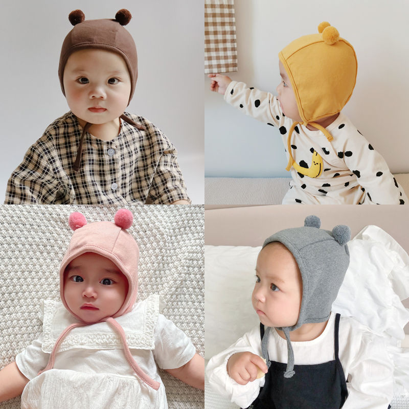 婴儿帽子秋冬可爱超萌新生儿帽3-6个月男女宝宝帽子秋季春秋薄款