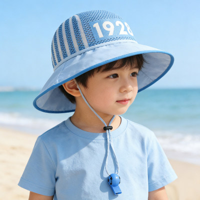儿童帽男童夏季渔夫帽女童遮阳帽帅气1928幼儿园大帽檐太阳帽