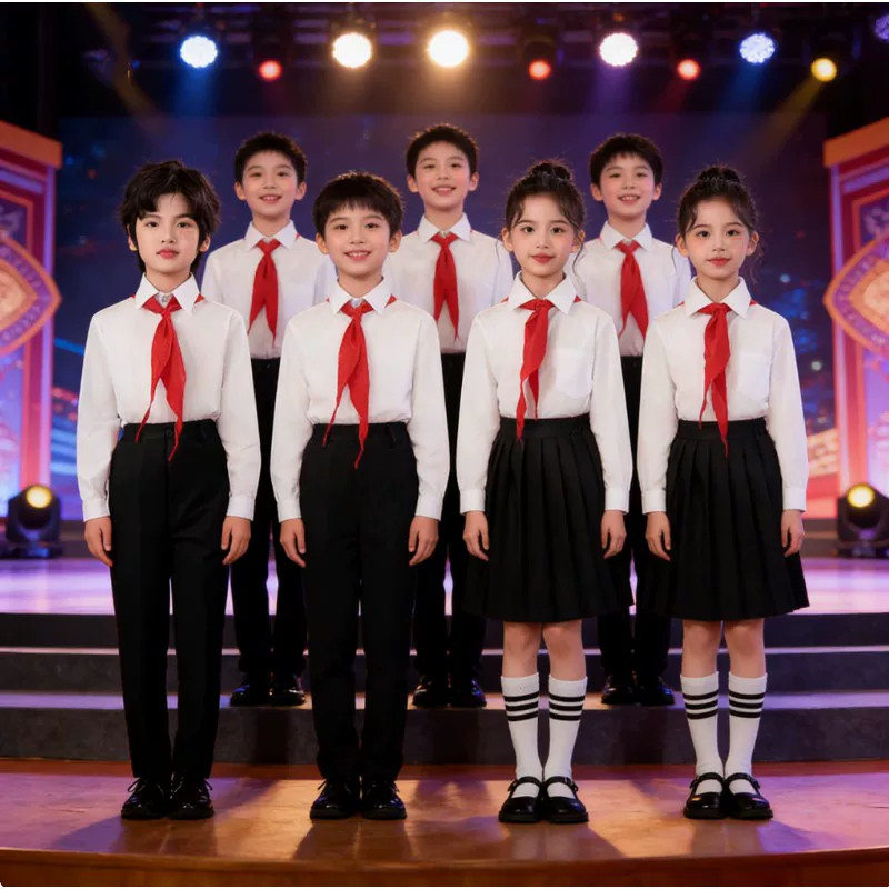 国庆节儿童合唱诗歌朗诵演出服图片