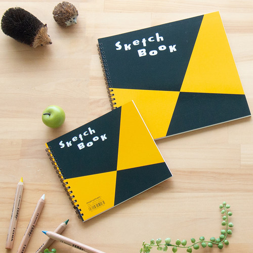 日本原装进口maruman水彩本学生美术画画专用A4素描本水粉速写马克笔绘画本专业绘图线圈本笔记本