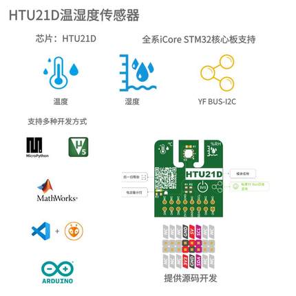HTU21D温湿度传感器模块，simulink,matlab代码支持，Keil,VScode