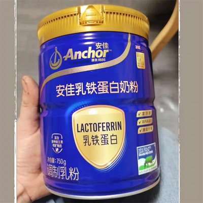 Anchor安佳乳铁蛋白奶粉高钙高蛋白富硒膳食纤维营养奶粉750克/罐