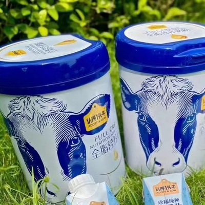 认养一头牛奶粉成人全脂脱脂奶粉中老年罐装高钙营养奶粉800克/罐