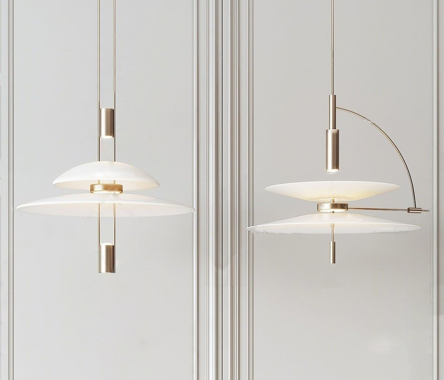 双层飞碟床头设计感创意新款现代吊灯