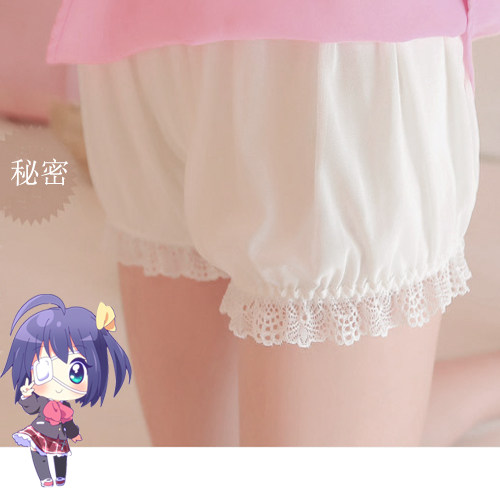 软妹cos南瓜裤lolita可爱安全裤防走光打底裤蕾丝灯笼裤日系短裤
