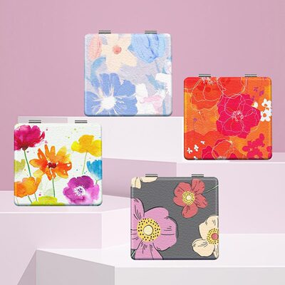 随身便携化妆镜可折叠卡通台式女生学生宿舍家用补妆镜小镜子