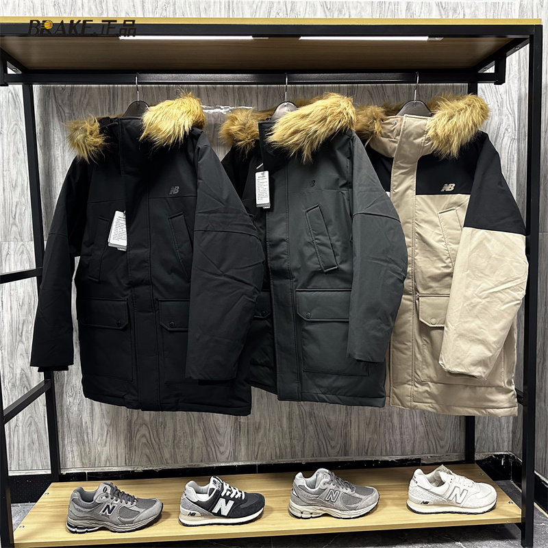 New Balance/NB男女中长款羽绒服冬季防风保暖工装外套AMJ44300