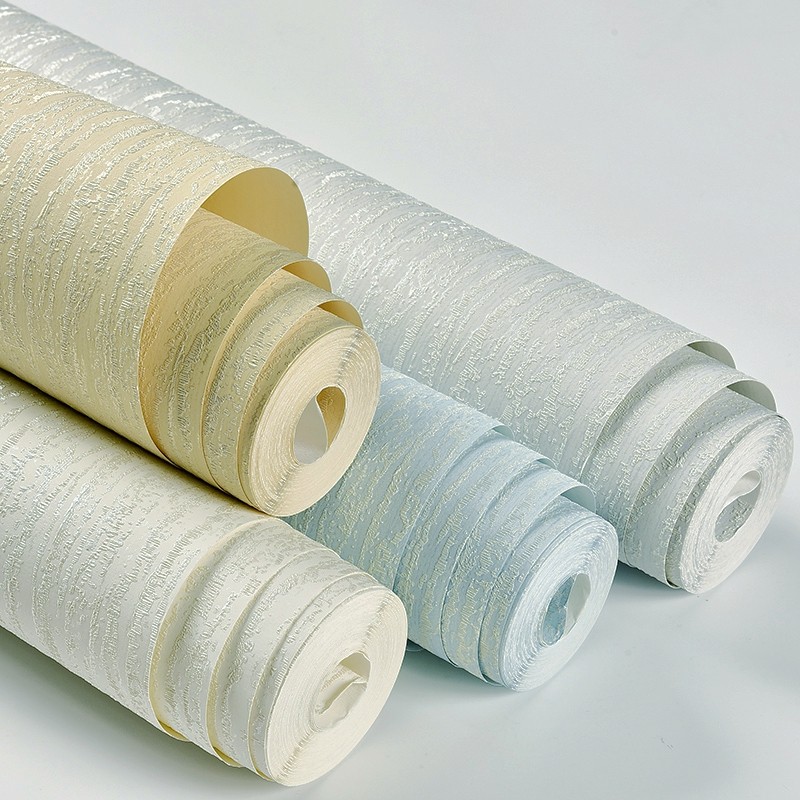 浅蓝色3D素色硅藻泥暗纹墙纸 卧室客厅酒店 简约纯色浮雕精压壁纸