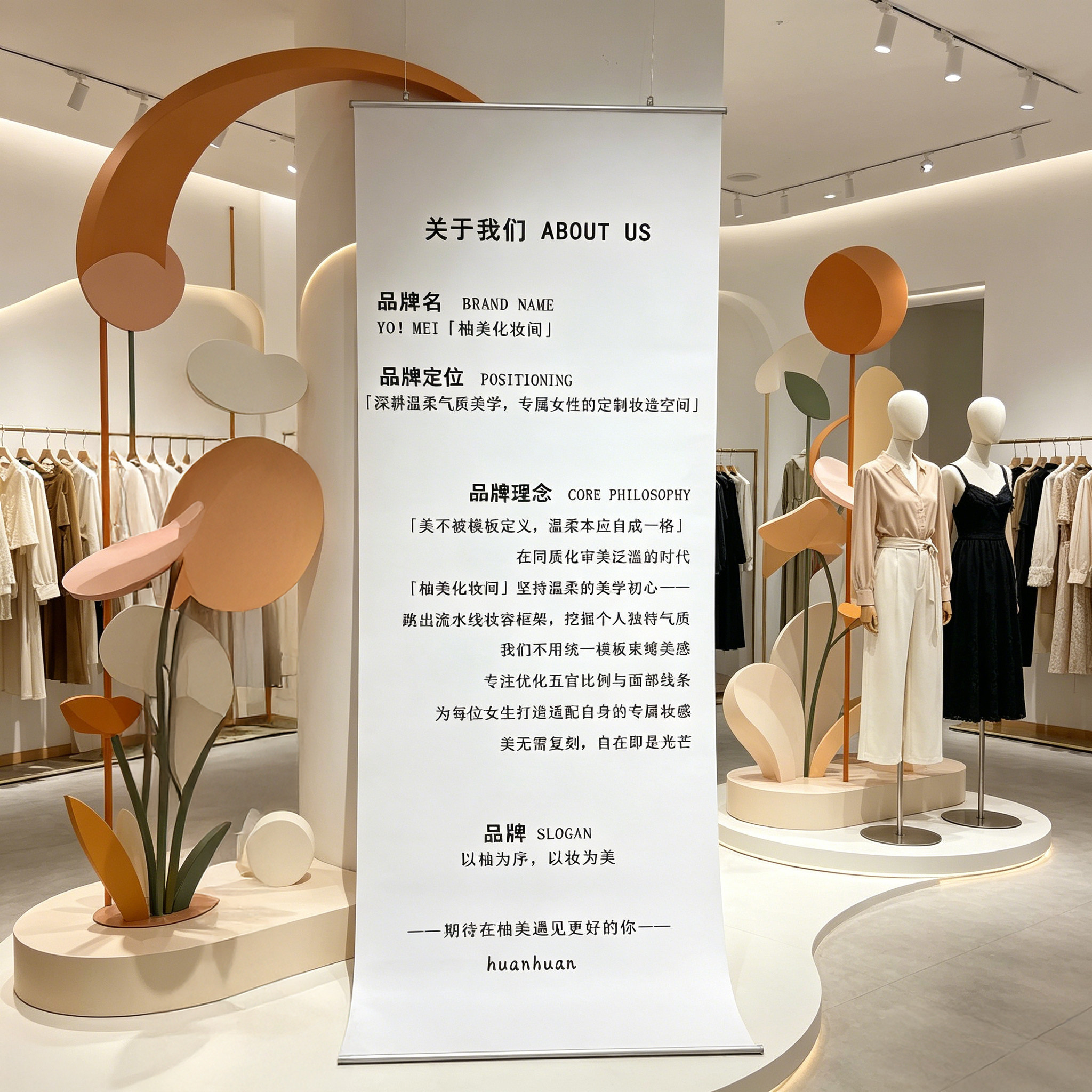 服装店定制长款高清海报挂轴图片