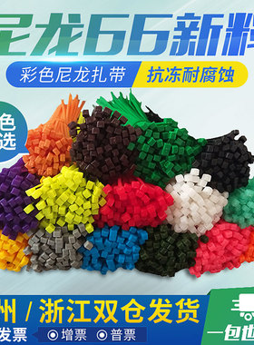 直销4x200宽2.7mm红色黄蓝绿彩色自锁式尼龙扎带卡扣收纳线缆束线