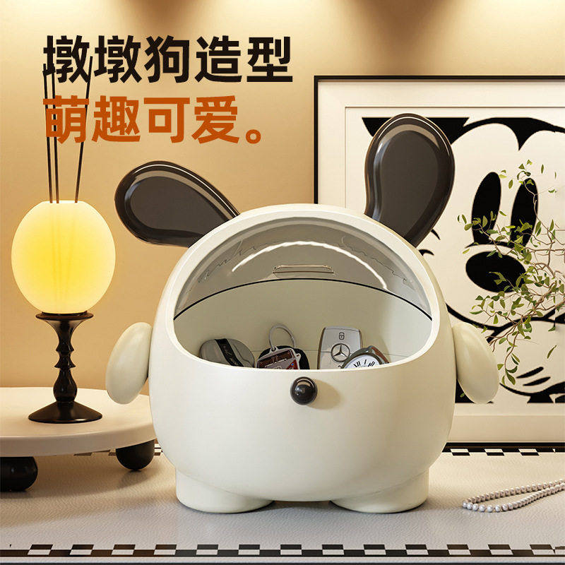 可爱迷你高颜值桌面防尘垃圾桶