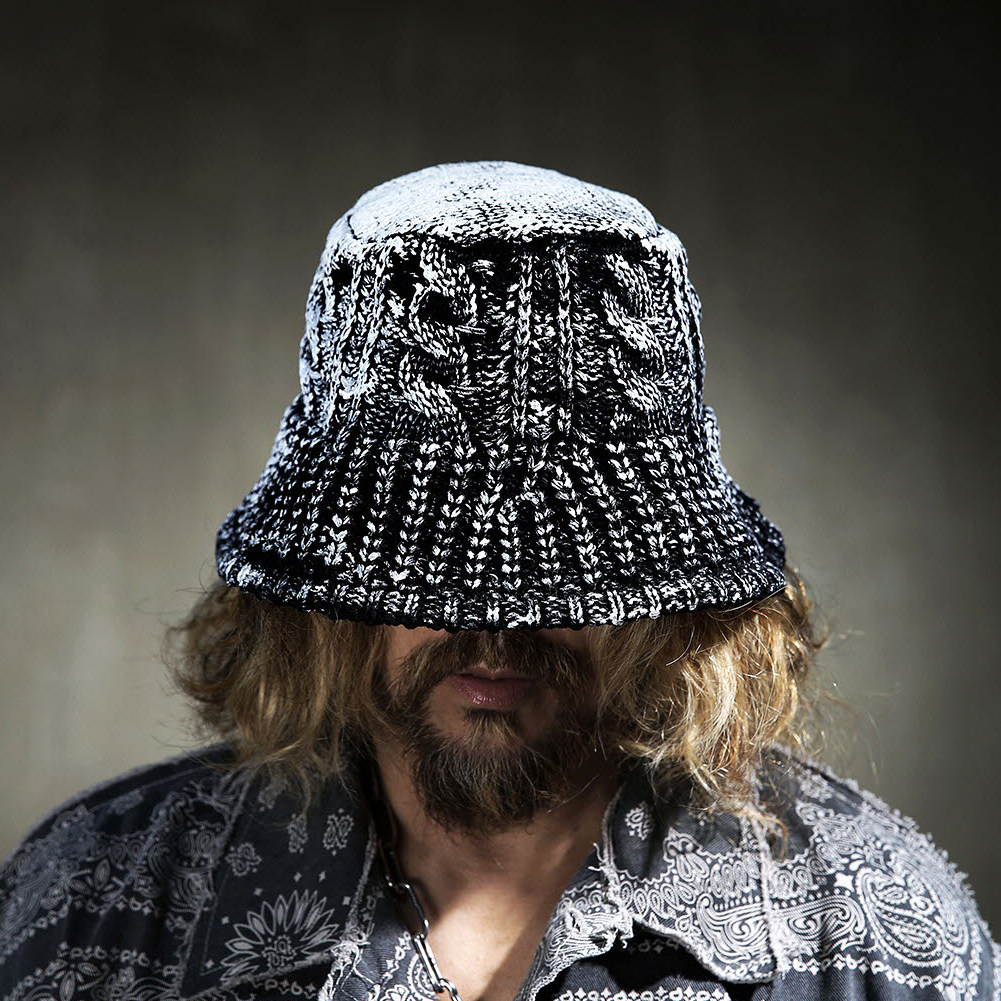 韩国潮牌帽子男韩版街头防晒平顶宽檐黑色麻花涂鸦时尚休闲渔夫帽