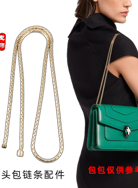金品包饰适用于Serpenti Forever包链条配件金属铜链子肩带替换带