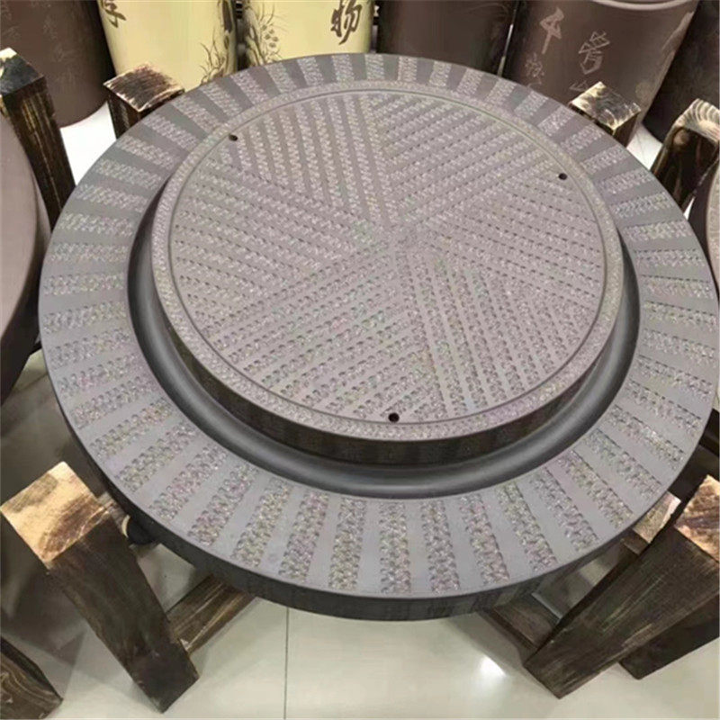 宜兴紫砂茶盘原矿正品手工双层时来运转排水款大号直径80厘米直销