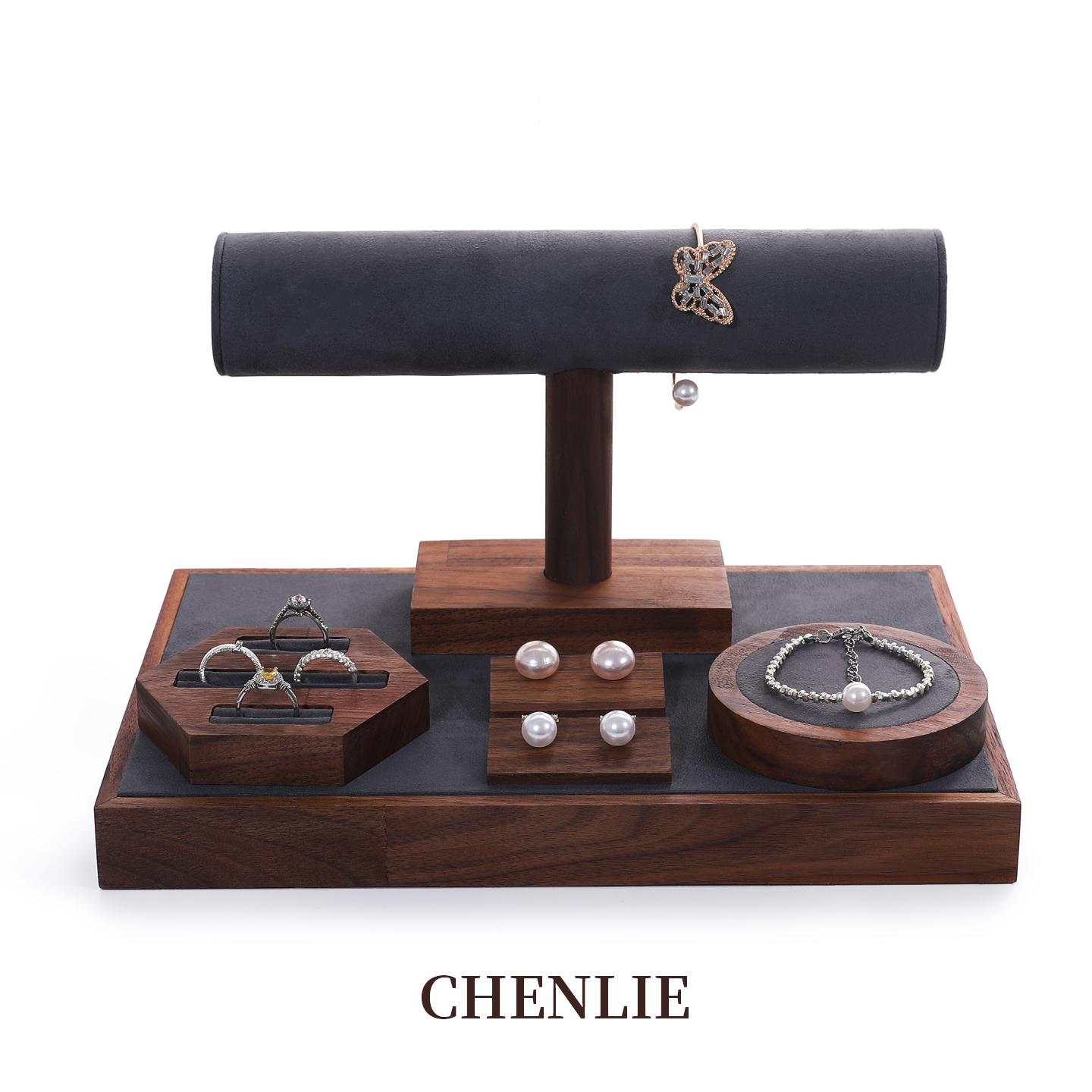 胡桃木首饰架饰品陈列展示道具