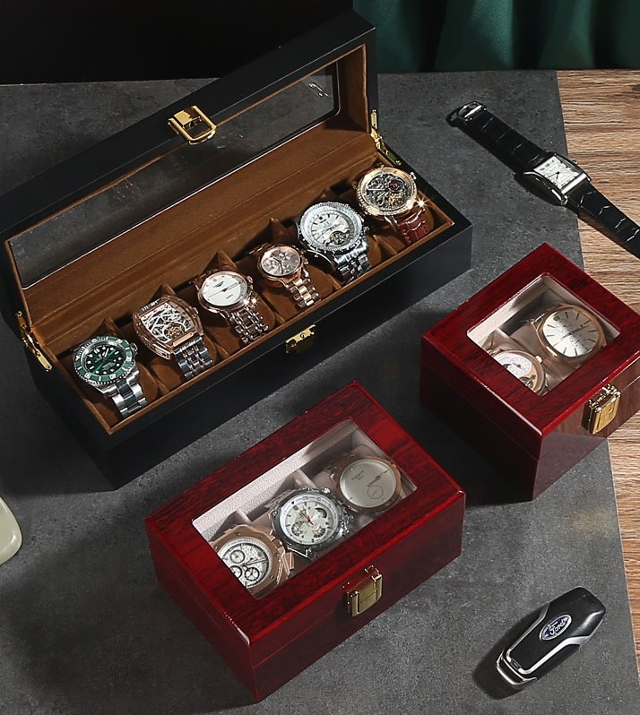 精致木质烤漆手表收纳盒腕表盒子多只手表盒高级感首饰展示存放盒
