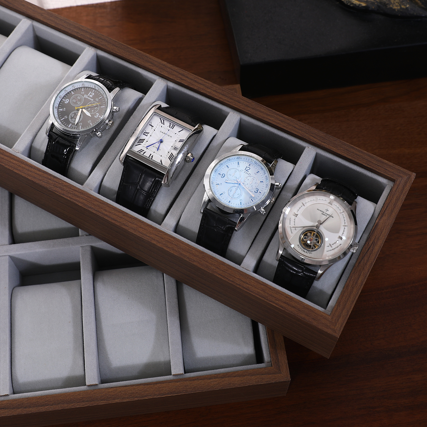 胡桃木色手表腕表陈列展示盘