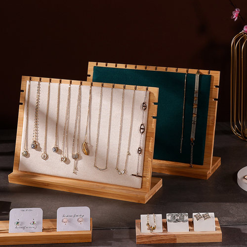 竹木首饰架项链展示架