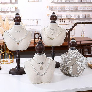 立式饰品架人像模特脖子项链展示架首饰项链收纳挂架橱窗装饰摆件