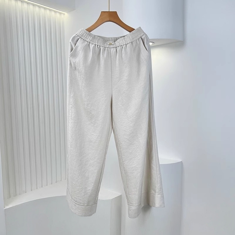 紫萱雅MBY25C120芳兰蕊2025秋季时尚休闲显瘦百搭减龄直筒阔腿裤