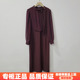 紫萱雅MBY25D172芳兰蕊2026春季 女时尚 气质立领垂坠感中长连衣裙