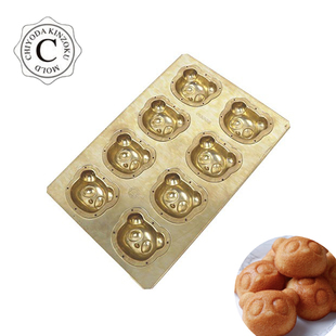 日本千代田8连熊猫费南雪玛德琳家用烘焙模具CHIYODA