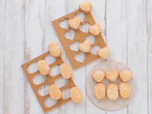 日本采购 达克瓦兹硅胶烘焙模具 8连椭圆形 爱心造型 中国造QC