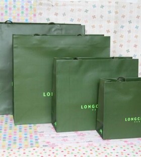 长冠LONGCHAMP 纸袋配件龙骧包装袋子防尘油纸原单现货墨绿色袋子