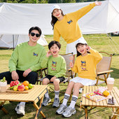 卫衣一家三口四口秋冬度假旅游母女母子高级感上衣 亲子装 春装 新款