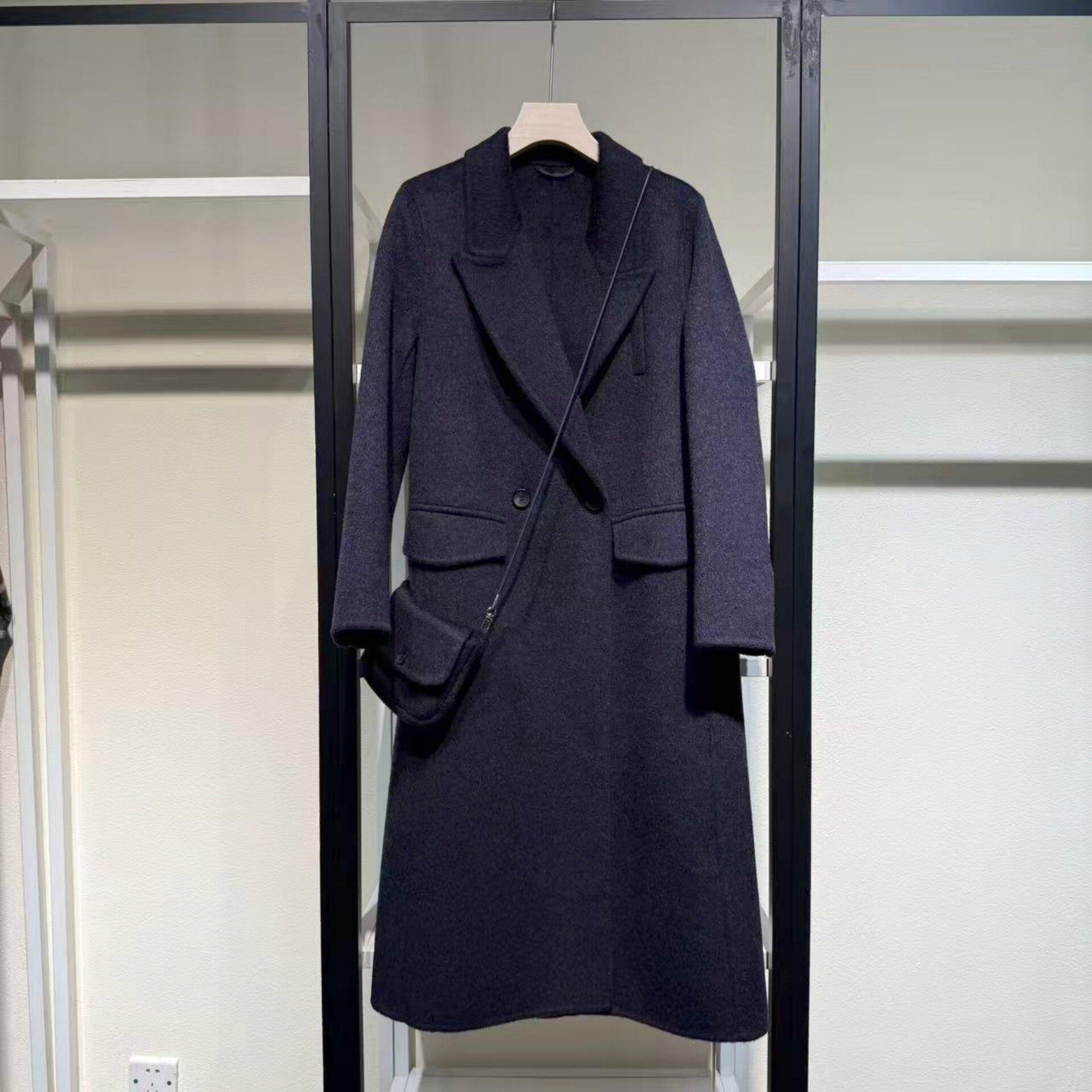 时尚气质正肩显瘦长款双面呢羊毛大衣2025冬季新款高级感大衣外套