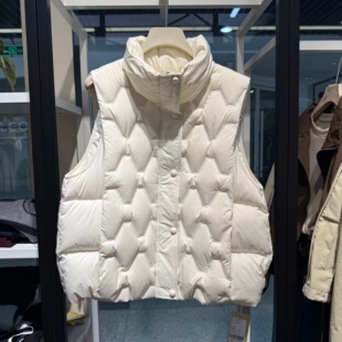 设计感洋气羽绒马甲90白鸭绒2025冬装新款保暖百搭羽绒服外套