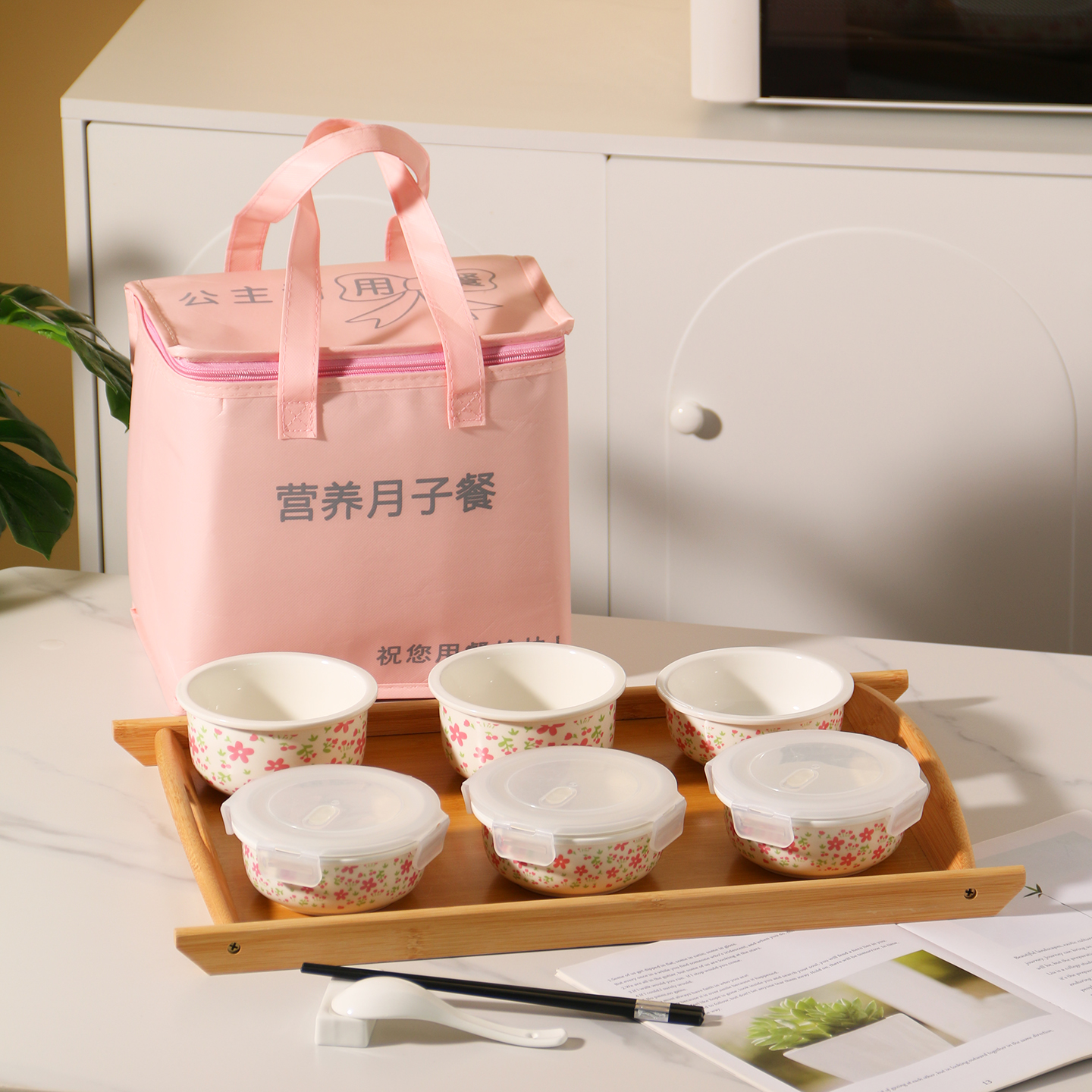 保温餐袋防水月子餐保温餐具成套 可加热汤碗饭盒