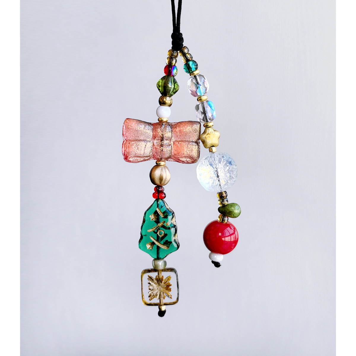 花糖｜捷克琉璃串珠手机挂件蝴蝶结圣诞树圣诞节礼物小挂饰,服饰配件/皮带/帽子/围巾,包挂件,淘宝优惠券,粉丝福利购,淘宝优惠卷