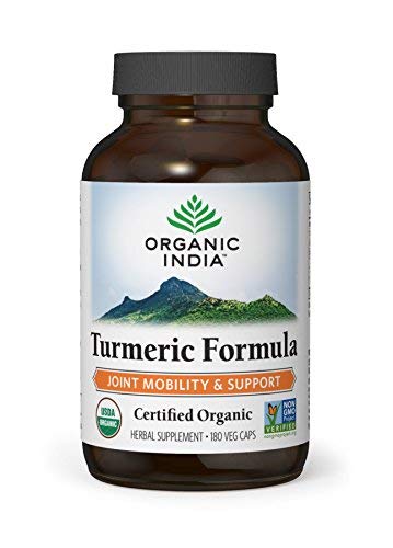 ORGANIC INDIA Natural Turmeric Curcumin Supplement, USDA Cer