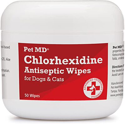 美国代购Pet MD Chlorhexidine Wipes with Ketoconazole and Alo