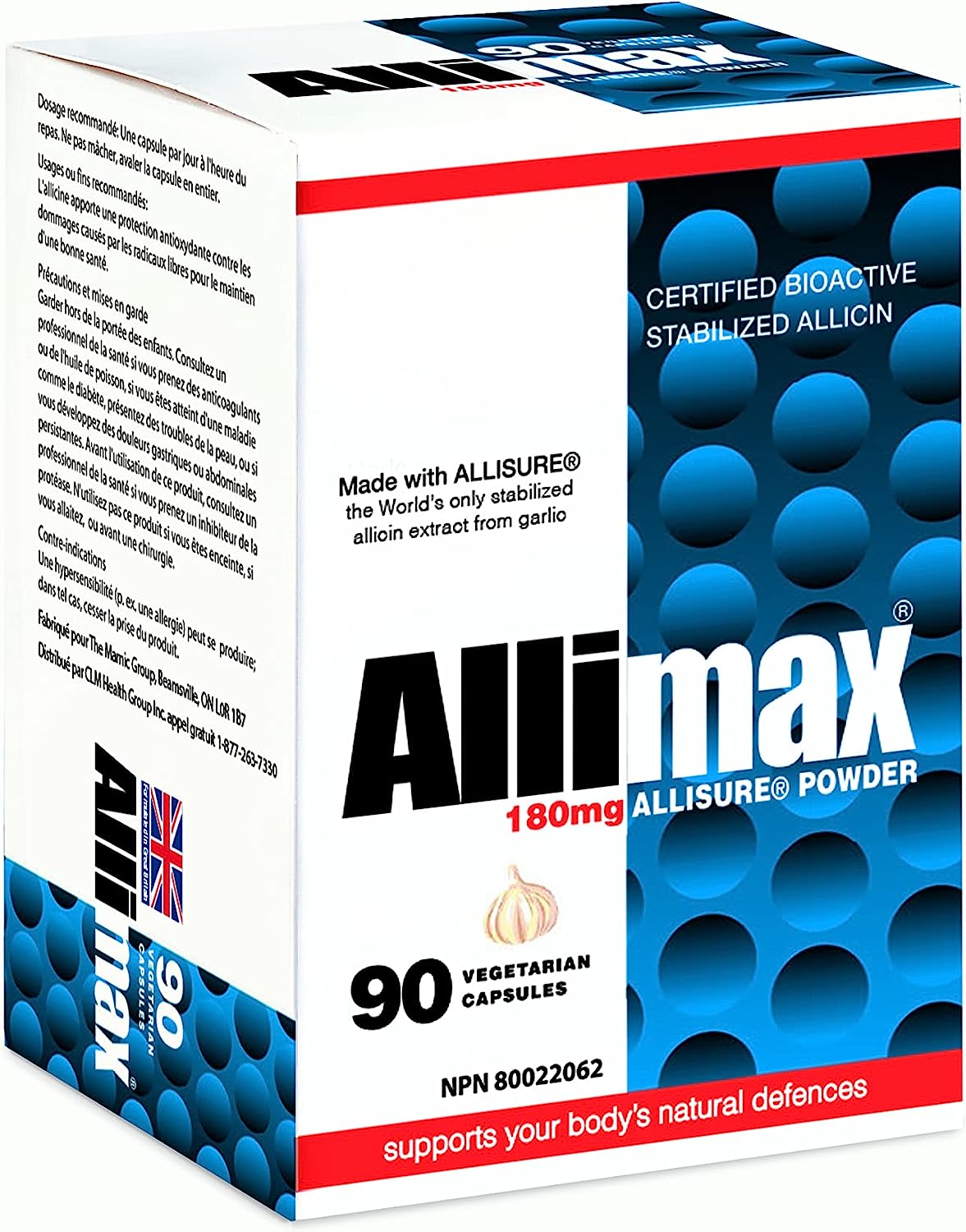 美国代购Allimax 180mg 90 Capsules. Allicin Garlic Supplement 宠物/宠物食品及用品 马匹保健护理 原图主图