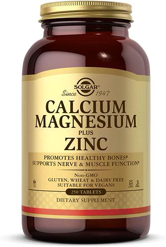 Solgar Calcium Magnesium Plus Zinc 250 Tablets