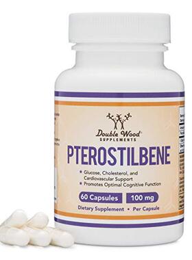 Pterostilbene 100mg Capsules (Third Party Tested) Made in Th