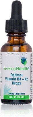 美国代购Optimal Vitamin D3 + K2 Drops, Support Healthy Bone