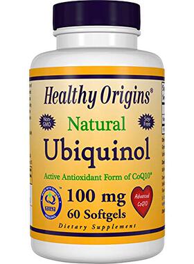 Healthy Origins Ubiquinol Soy Free/Non-GMO Gels, 100 Mg, 60