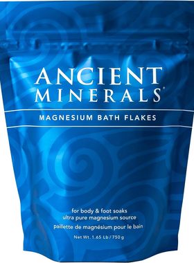 美国代购Ancient Minerals Magnesium Bath Flakes of Pure Genui