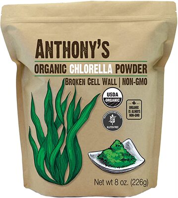 Anthony's Organic Chlorella Powder, 8 oz, Non GMO, Gluten Fr