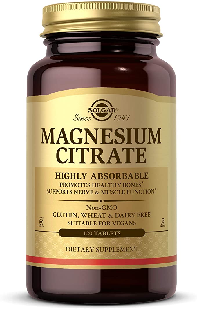 美国代购Solgar Magnesium Citrate, 120 Tablets - Promotes