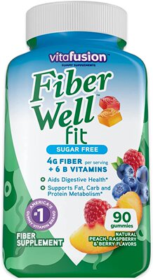 美国代购Vitafusion Fiber Well Fit Gummies Supplement, 90 Cou