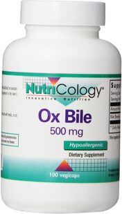 Nutricology Ox Bile, 500 mg, 100 Vegetarian Capsules